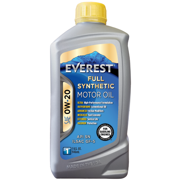 everest fullsynthetic blend 0w20 quart